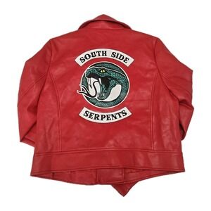 Riverdale Southside Serpents Madelaine Petsch Cheryl Blossom Women Red Jacket XL